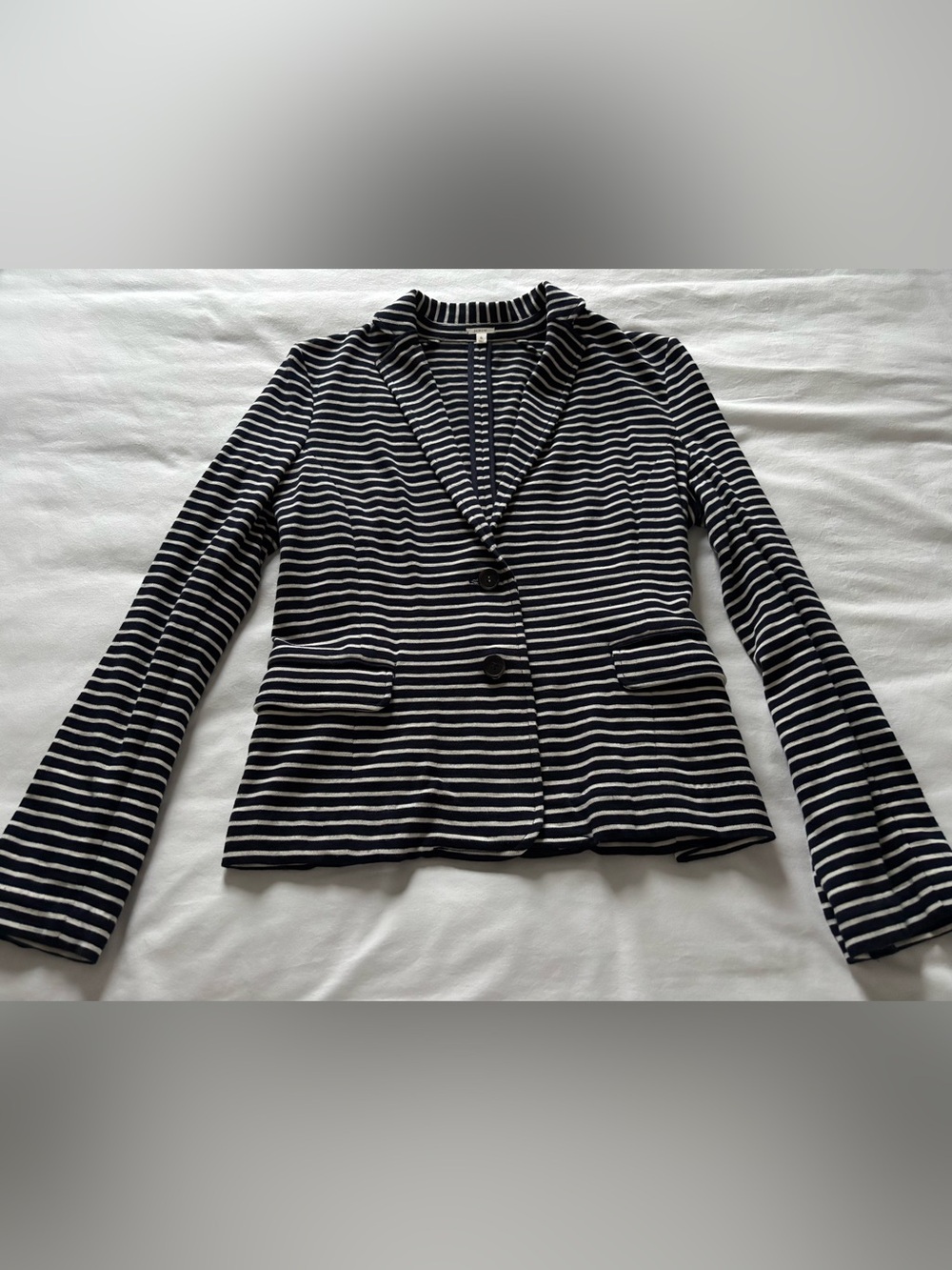 EUC! RARE! J.Crew Cotton Striped Knit Blazer